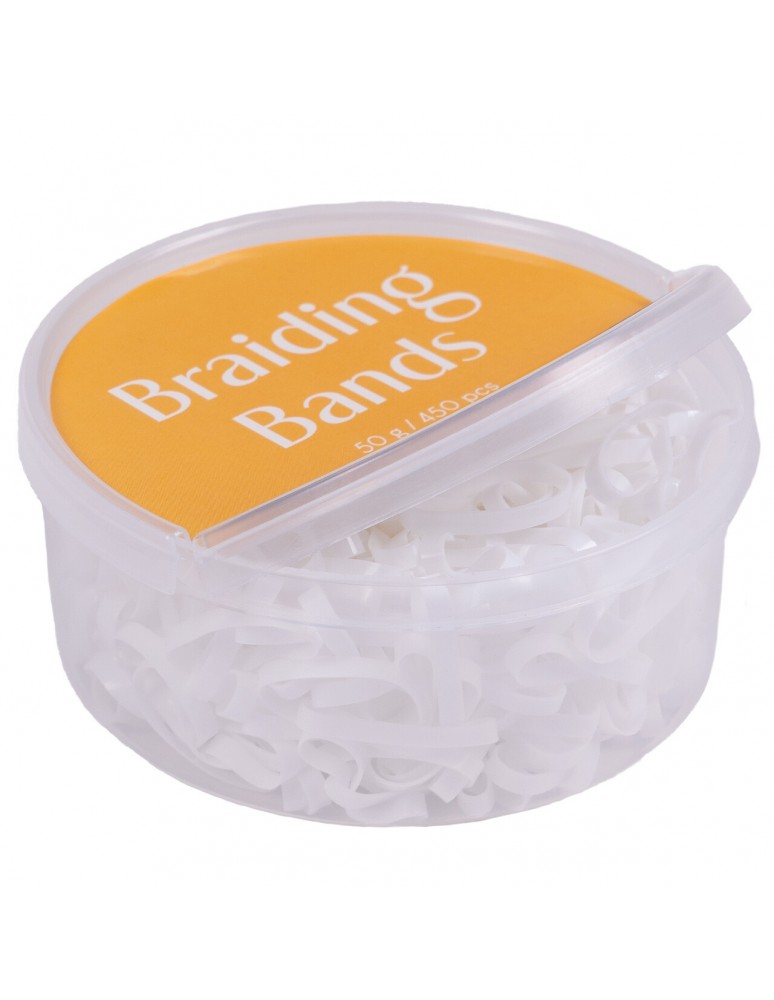Elastiques plats a natter 50g blancs