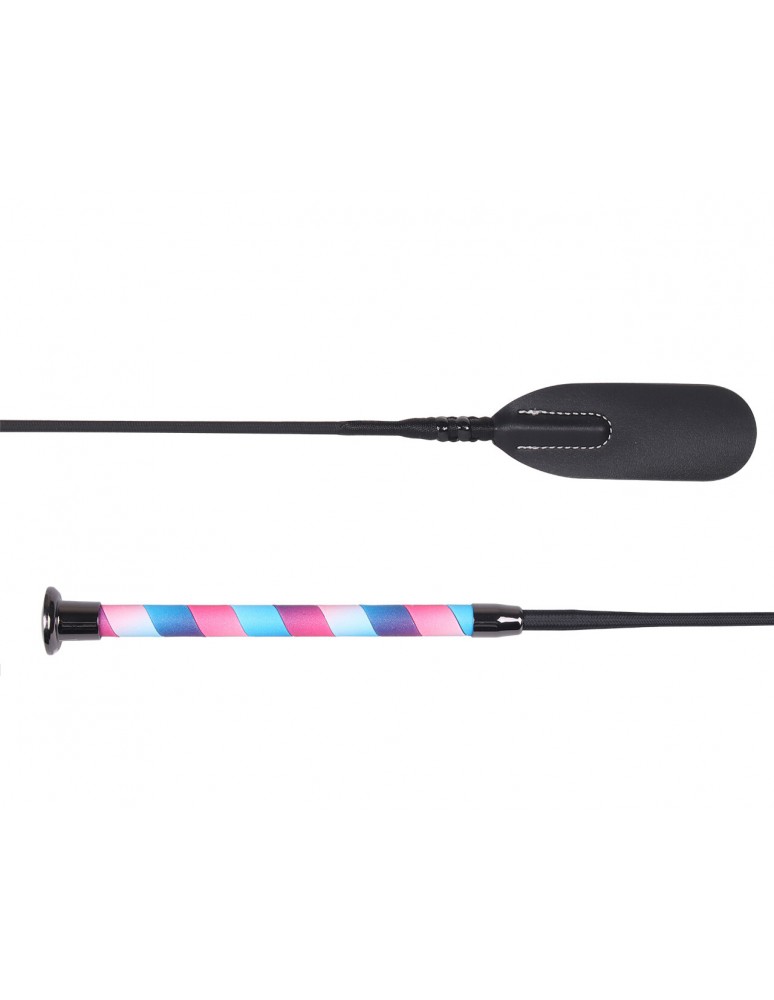 Cravache QHP "Ombre" Rose et bleu