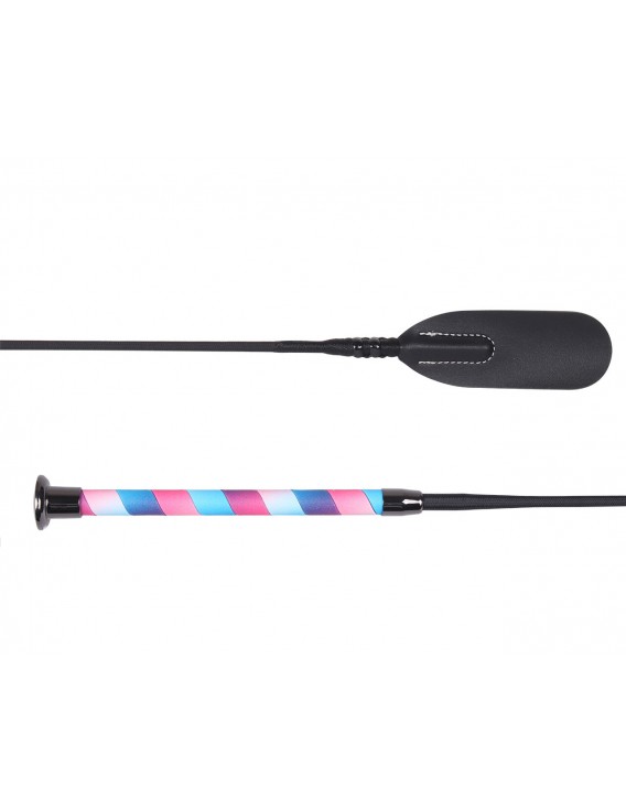 Cravache QHP "Ombre" Rose et bleu