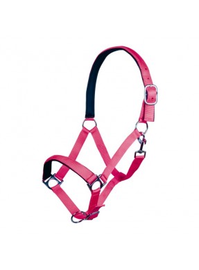 Licol nylon HKM "Stars" Rose