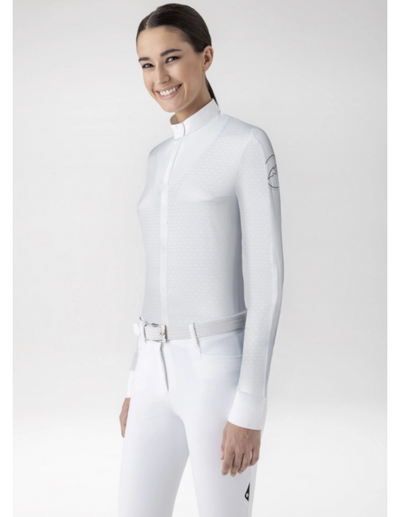 Chemise de concours EQUILINE "Estock BLANC"