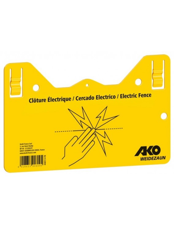 Plaque/panneau de signalisation clôture AKO "PVC"